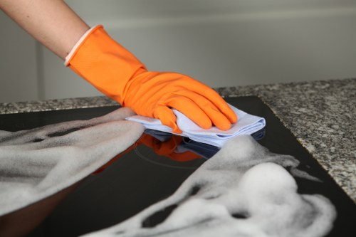 Professional move-in cleaning for a W1J apartment kitchen