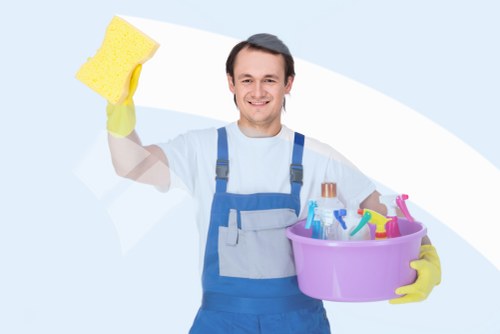 Professional façade cleaning on a central London building in W1J