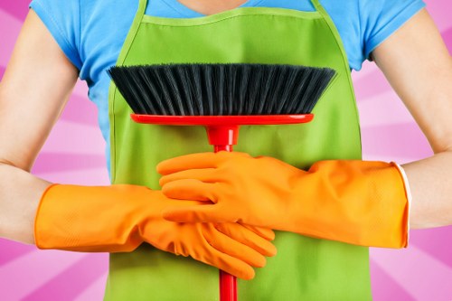 Detailed kitchen cleaning during move-out service in W1J