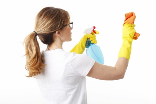 Local cleaning team preparing a central London property for handover