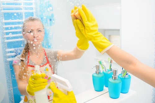 Kitchen and bathroom one-off cleaning in W1J property