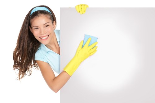 Local cleaners preparing a commercial property for handover in W1J